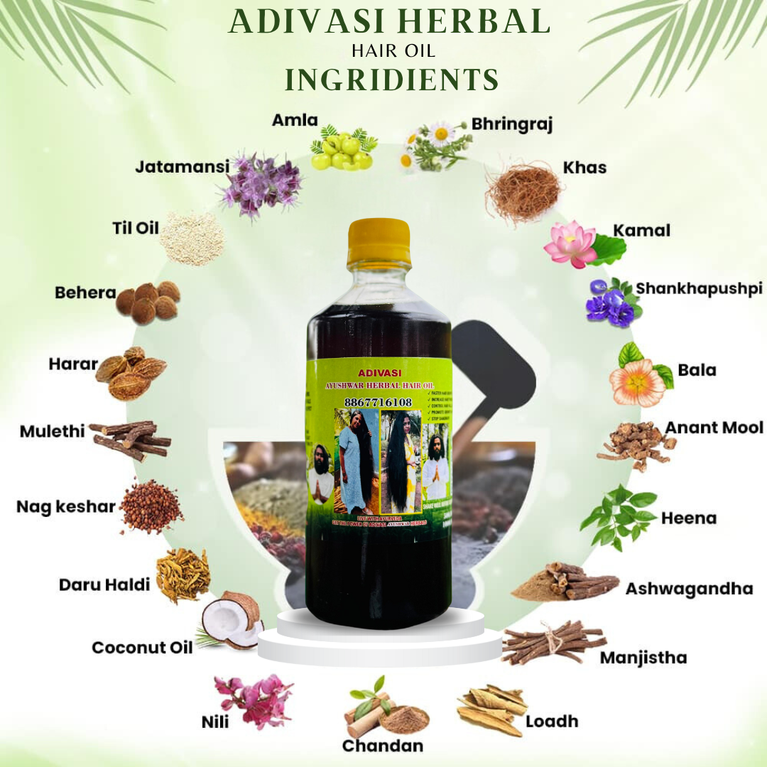 Adivasi Herbal Hair oil (4.9 ⭐⭐⭐⭐⭐ 98,553k+ REVIEWS)