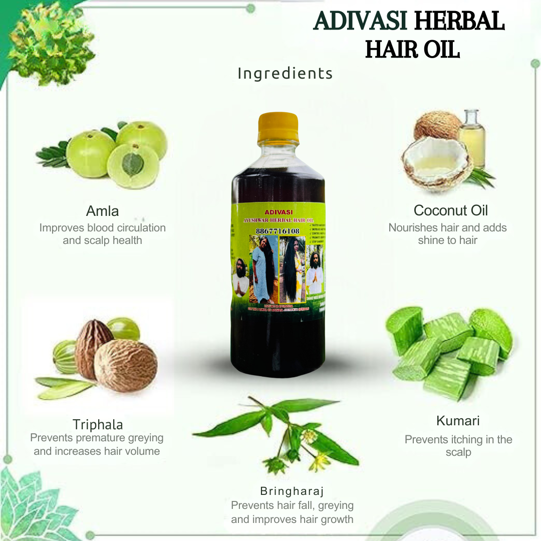 Adivasi Herbal Hair oil (4.9 ⭐⭐⭐⭐⭐ 98,553k+ REVIEWS)