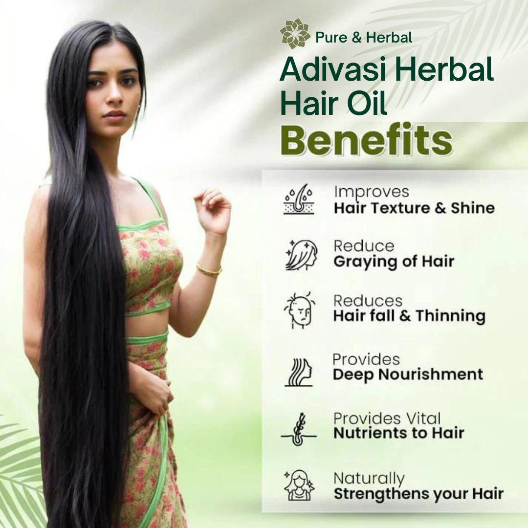 Adivasi Herbal Hair oil (4.9 ⭐⭐⭐⭐⭐ 98,553k+ REVIEWS)